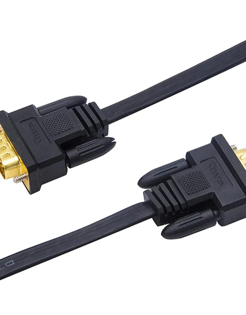 Load image into Gallery viewer, 5M Ultra Thin Flat Type Computer Monitor VGA Cable Standard 15 Pin Male to Male Connector SVGA Wire 16 Feet - Black
