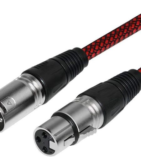 XLR Cable 100Ft Male to Female, Microphone XLR Cable 3 Pin Nylon Braided Balanced XLR Cable Mic DMX Cable Patch Cords with Oxygen-Free Copper Conductors